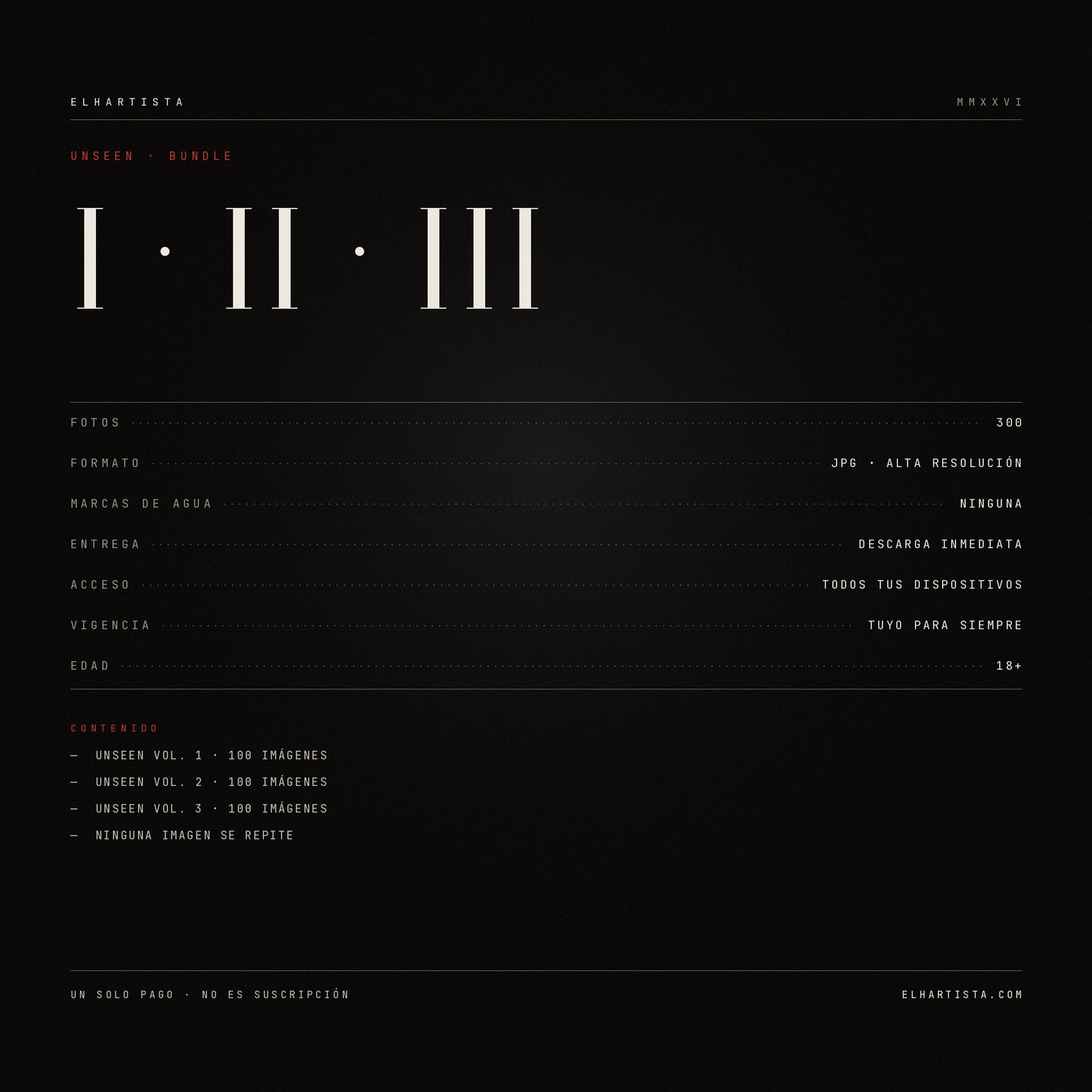 UNSEEN Bundle — Vol. 1 + 2 + 3